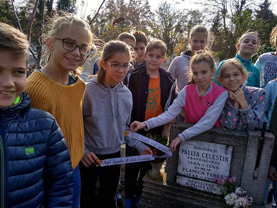 Pállya Celesztin sírjánál jártunk